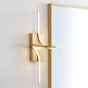 Sketch 9" Minimalist Metal Integrated LED Vanity Light Sconce - JONATHAN Y
